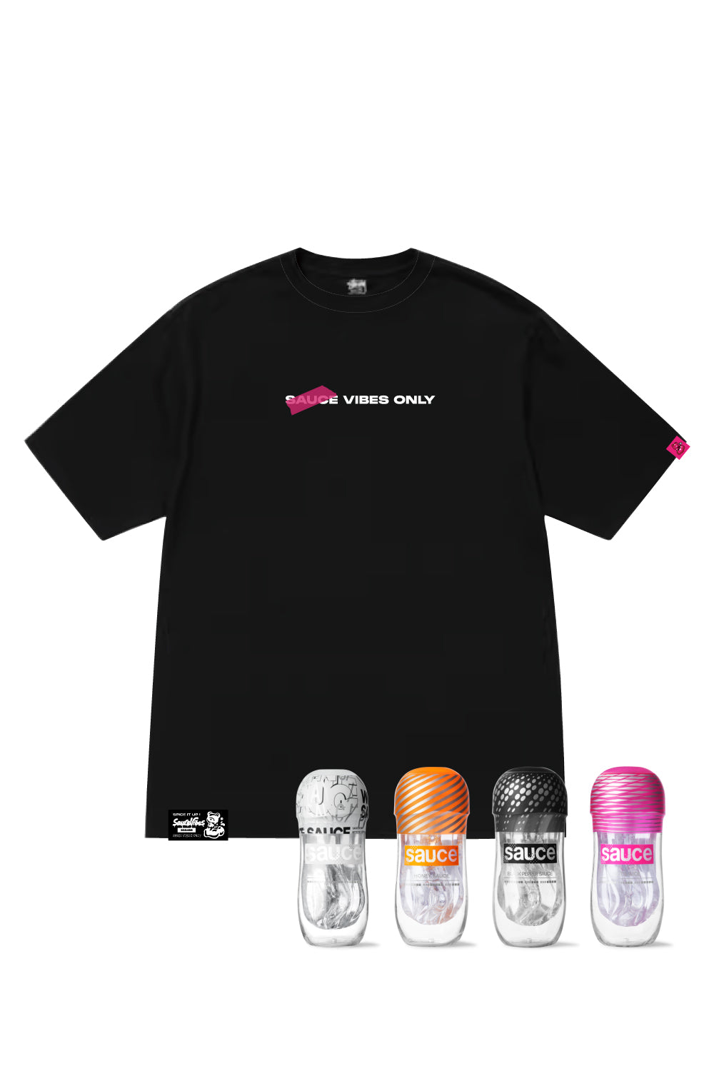 Lazy Sunday Bundle | 4 Sauce Stroker Cups + Tee