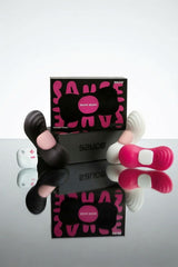 Sauce wearable vibrator, Black, Pink and White with 'Sauce' branding.